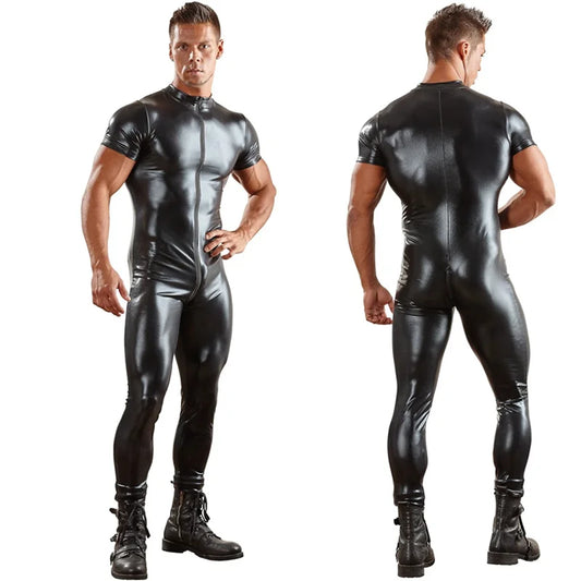 festival Meowgicall Slay 2025 Tight Skin Full Bodysuit Jumpsuit Front Zipper Open Crotch Latex Zentai Suit