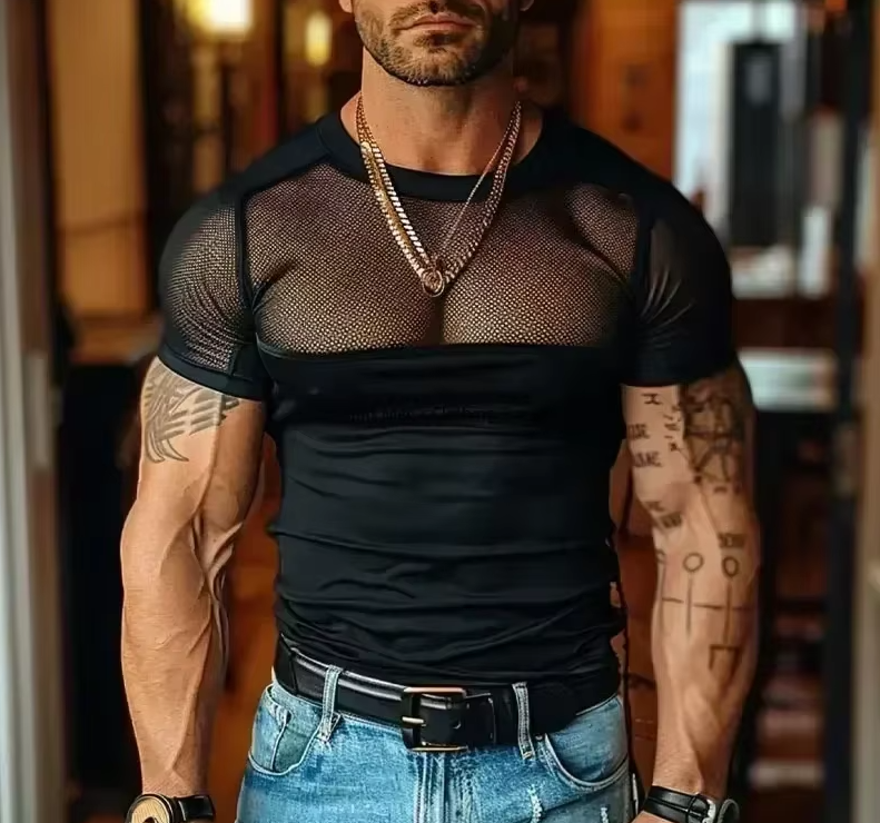 Slay To be Men's Fashion 2025 Hollow Vest Mesh Breathable Male Tank Top